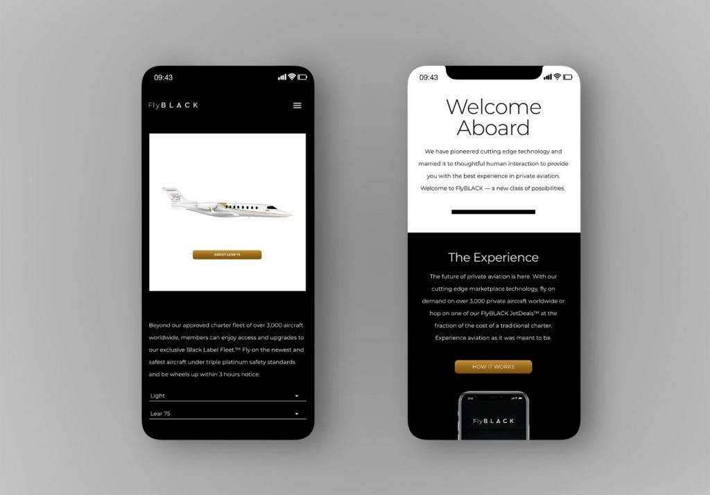 FlyBLACK Mobile Responsive Design